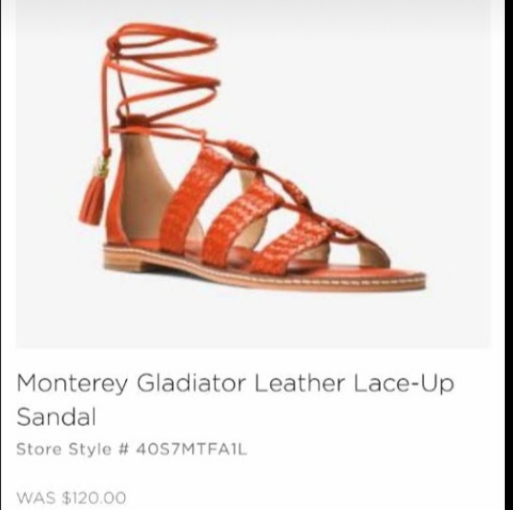 Michael Kors Monterey Gladiator Leather Sandals